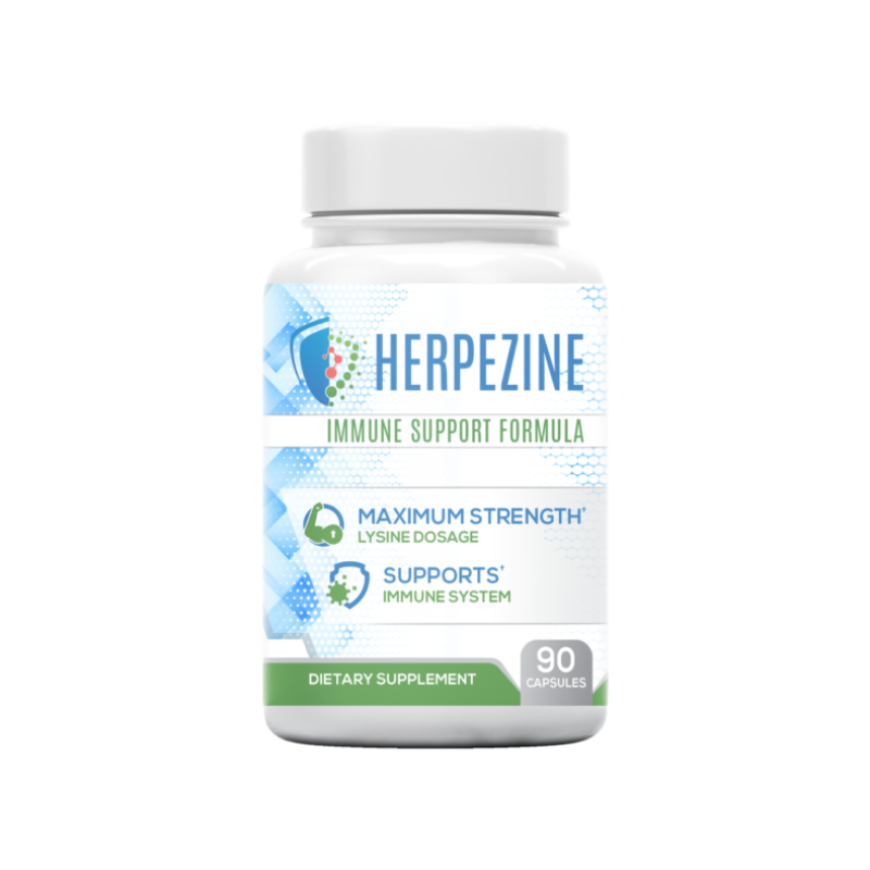 Herpezine - Single bottle label